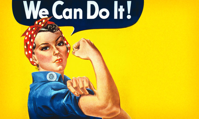 cartel de propaganda estadounidense de la Segunda Guerra Mundial que dice 