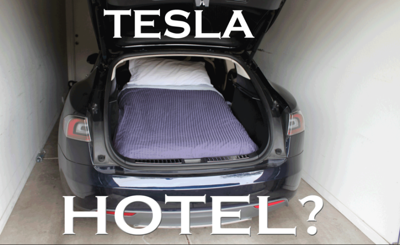 Cajuela de tesla, para usarse de hotel